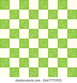 Abstract Swirl Lines Vector Seamless Pattern