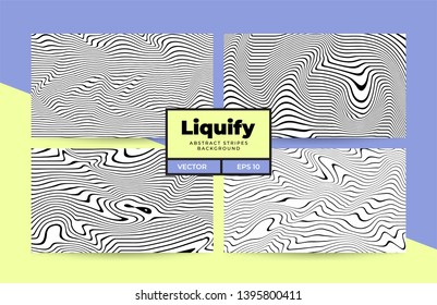 Abstract swirl liquify line pattern collection. background template for design identity, card, poster, brochure, flyer, web, print, social media.