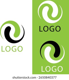 Design de logotipo de espiral abstrato, símbolo de equilíbrio de harmonia