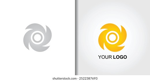 Modelo de design de logotipo de espiral abstrato