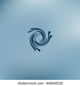 Abstract swirl logo flat vector illustration design