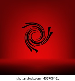 Abstract swirl logo flat vector illustration design