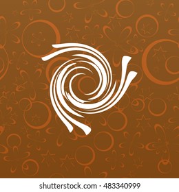Abstract swirl logo flat vector illustration design
