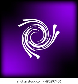 Abstract swirl logo flat vector illustration design