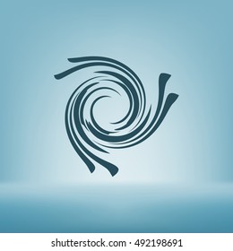 Abstract swirl logo flat vector illustration design