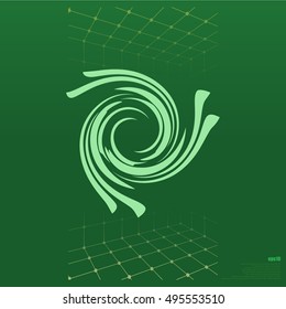 Abstract swirl logo flat vector illustration design