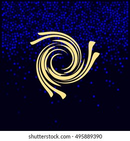 Abstract swirl logo flat vector illustration design