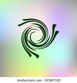 Abstract swirl logo flat vector illustration design