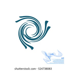 Abstract swirl logo flat vector illustration design
