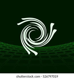 Abstract swirl logo flat vector illustration design