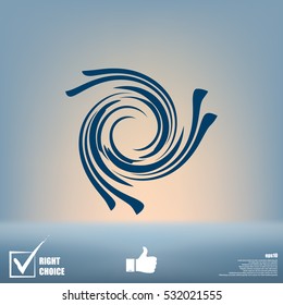 Abstract swirl logo flat vector illustration design