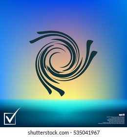 Abstract swirl logo flat vector illustration design