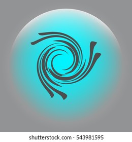 Abstract swirl logo flat vector illustration design