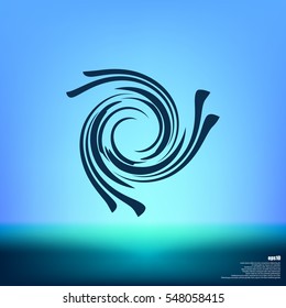 Abstract swirl logo flat vector illustration design