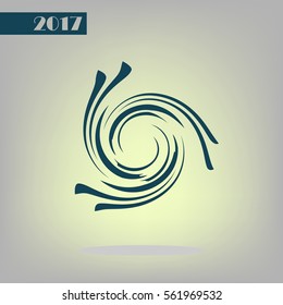 Abstract swirl logo flat vector illustration design