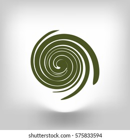Abstract swirl logo flat vector illustration design