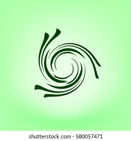 Abstract swirl logo flat vector illustration design