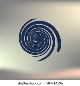 Abstract swirl logo flat vector illustration design