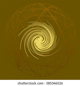 Abstract swirl logo flat vector illustration design