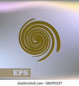 Abstract swirl logo flat vector illustration design