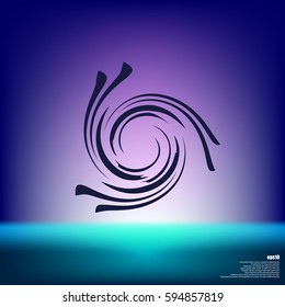 Abstract swirl logo flat vector illustration design