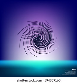 Abstract swirl logo flat vector illustration design