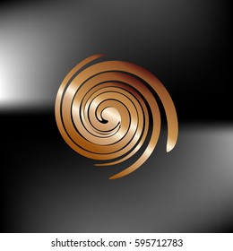Abstract swirl logo flat vector illustration design