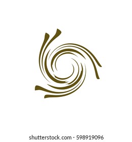Abstract swirl logo flat vector illustration design