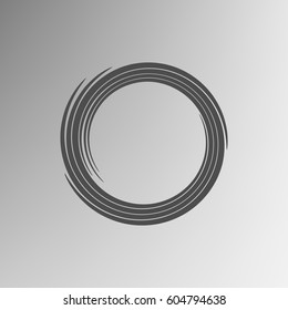 Abstract swirl logo flat vector illustration design