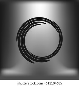 Abstract swirl logo flat vector illustration design