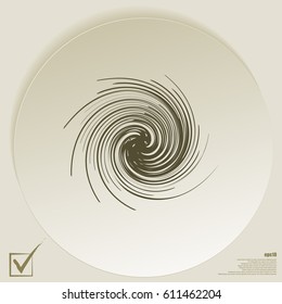 Abstract swirl logo flat vector illustration design