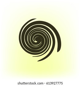 Abstract swirl logo flat vector illustration design