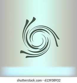 Abstract swirl logo flat vector illustration design