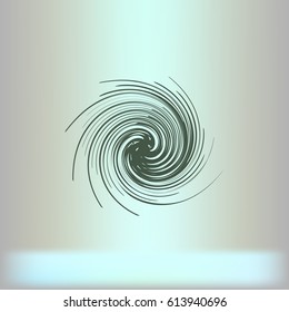 Abstract swirl logo flat vector illustration design