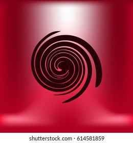 Abstract swirl logo flat vector illustration design
