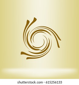 Abstract swirl logo flat vector illustration design