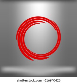 Abstract swirl logo flat vector illustration design