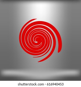 Abstract swirl logo flat vector illustration design