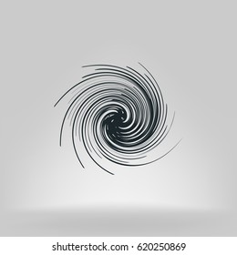 Abstract swirl logo flat vector illustration design