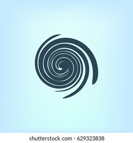Abstract swirl logo flat vector illustration design