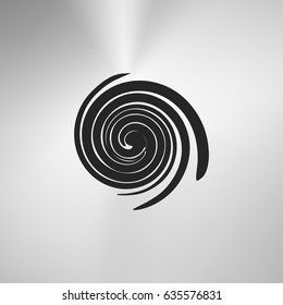 Abstract swirl logo flat vector illustration design