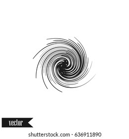 Abstract swirl logo flat vector illustration design