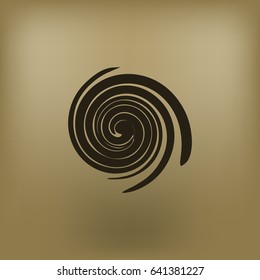 Abstract swirl logo flat vector illustration design