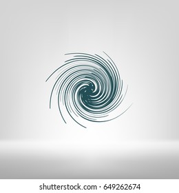 Abstract swirl logo flat vector illustration design