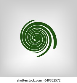 Abstract swirl logo flat vector illustration design