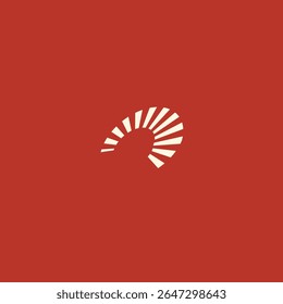 Abstract swirl logo icon flat vector design