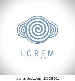 Abstract swirl logo template.
