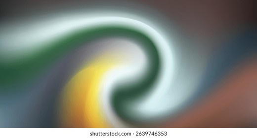 Abstract Swirl of Muted Greens, Browns, and Yellows: Serene Gradient Background for Calm and Earthy Themes