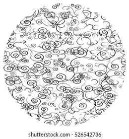 Abstract Swirl Overlay Stamp Texture For Your Design. Hand Made. EPS10 vector.