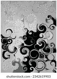 Abstract swirl paint background template copy space. Contemporary fluid art backdrop design. Suitable for poster, banner, brochure, flyer, magazine cover, leaflet, or booklet.